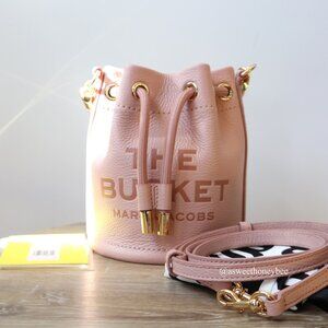 *NEW* MARC JACOBS LEATHER MINI BUCKET BAG - ROSE